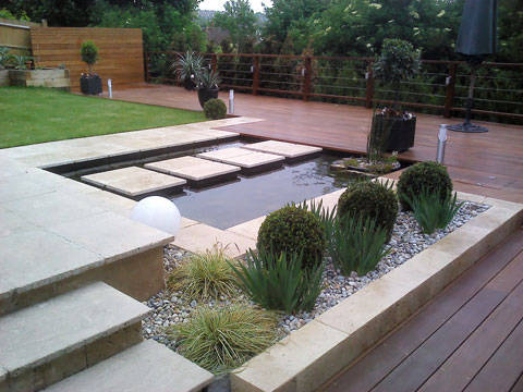 pond in deck