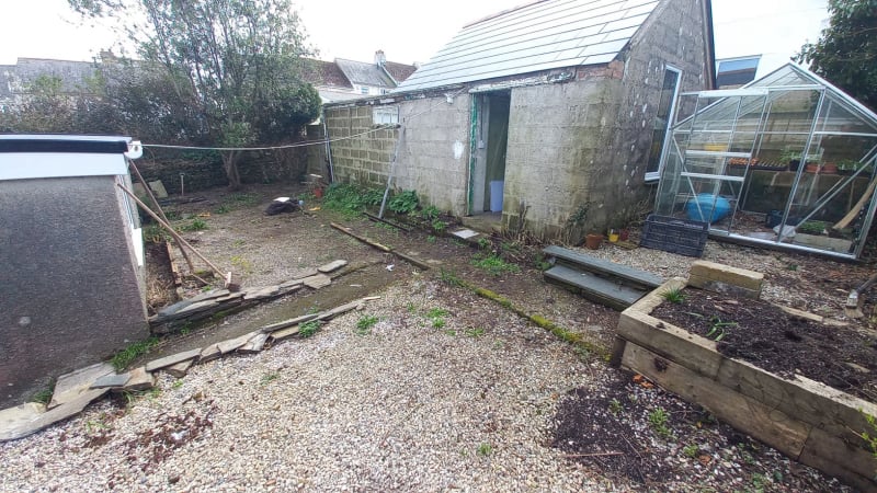 rear garden before