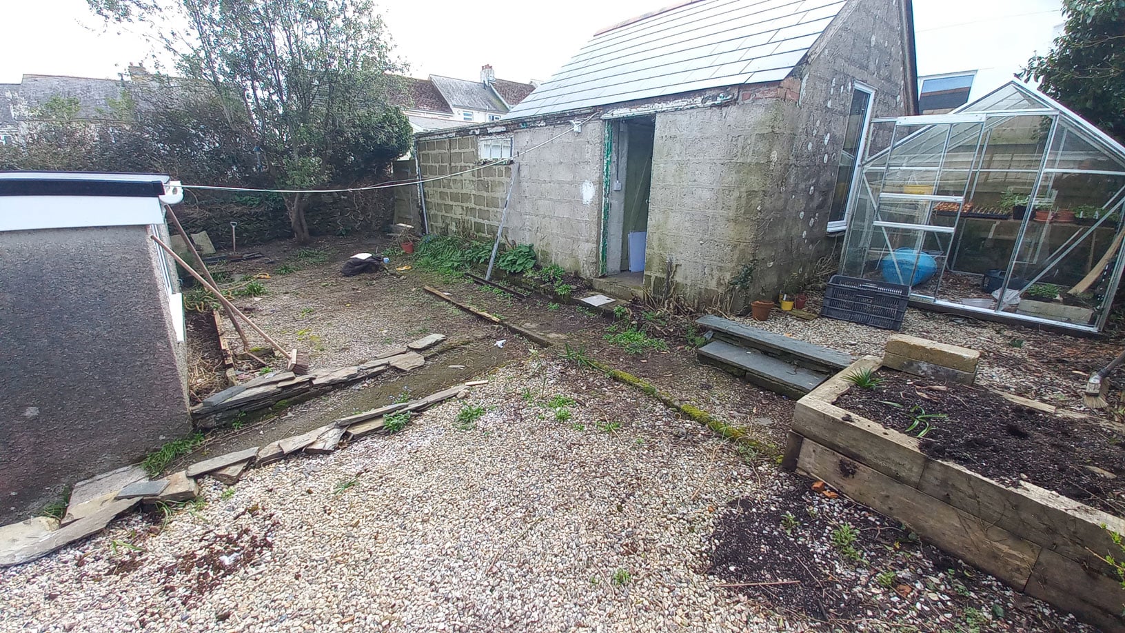 rear garden before