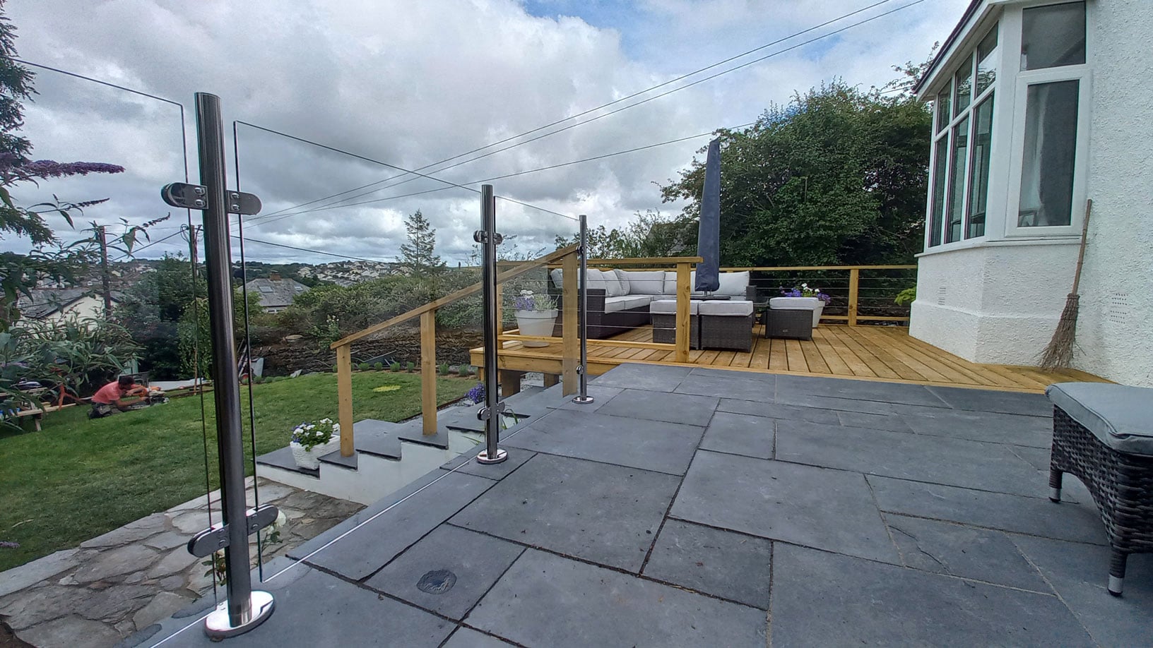 raised patio deck