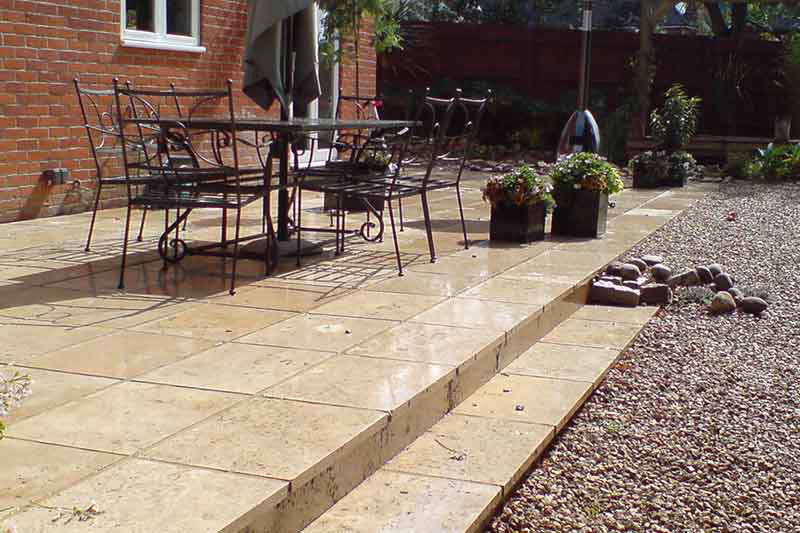 travertine patio