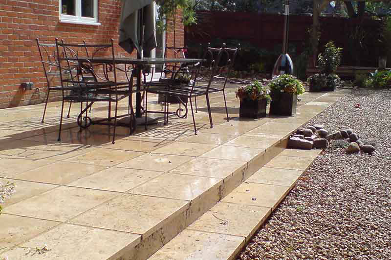 travertine patio