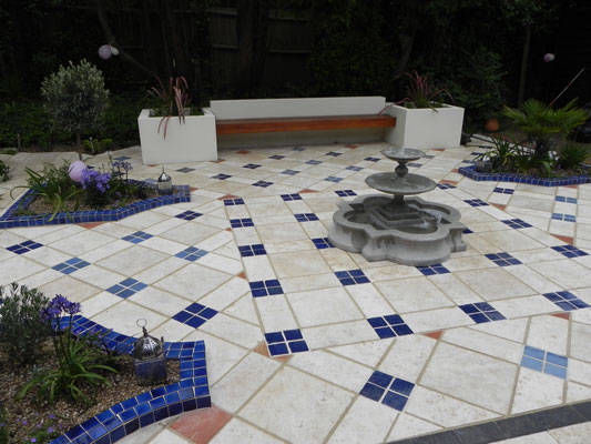 built patio