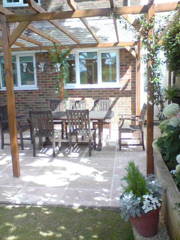 softwood pergola