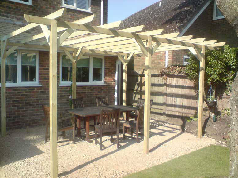 softwood pergola