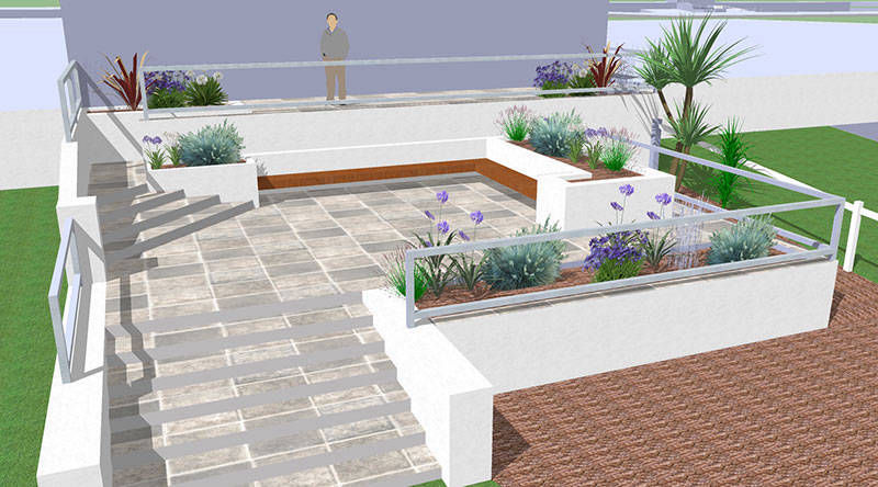 raised patio plan